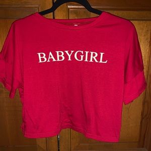 Baby girl red crop top